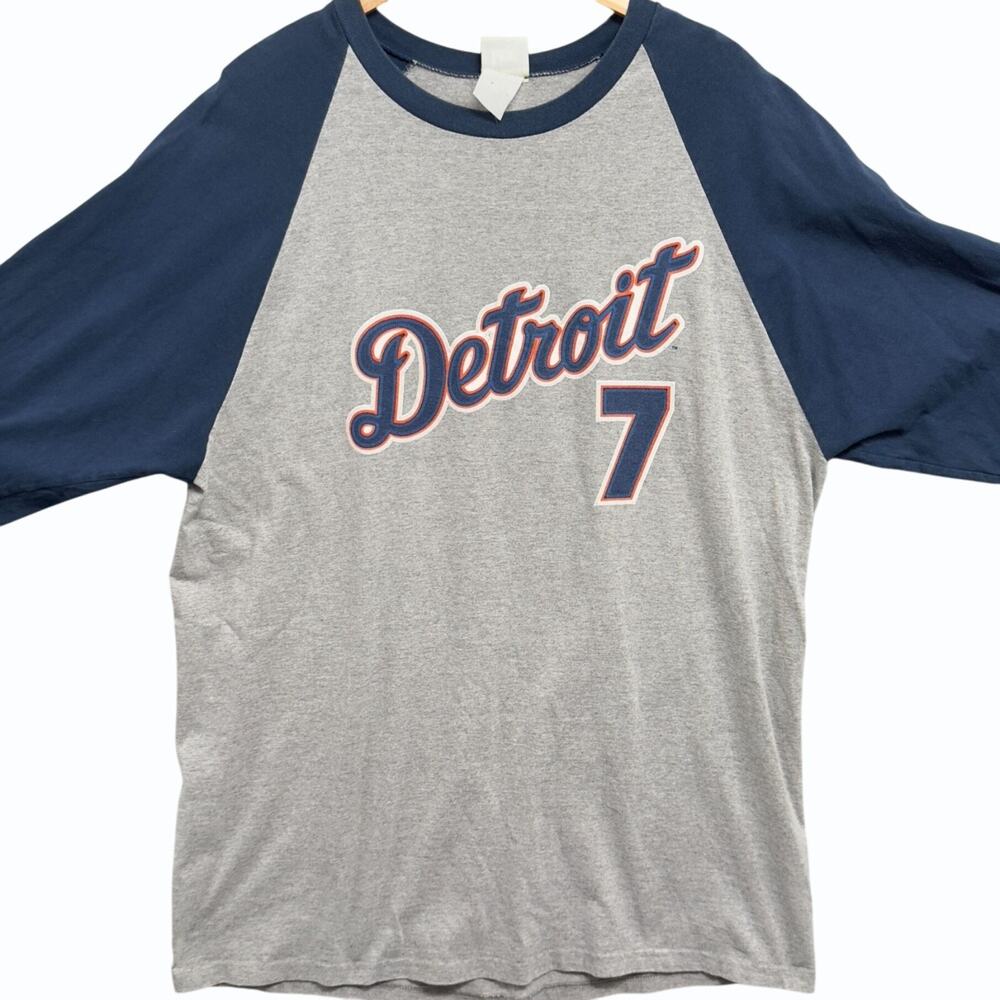 VTG 2005 Lee‎ Sport Detroit Tigers #7 Ivan Rodriguez Baseball T Shirt Size XXL